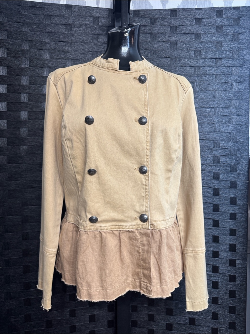 Vintage America Blues Military Jacket Tan Sz M